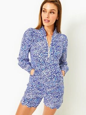NWT Lilly Pulitzer CABELLO LONG SLEEVE POPOVER, RESORT WHITE TWISTED UP